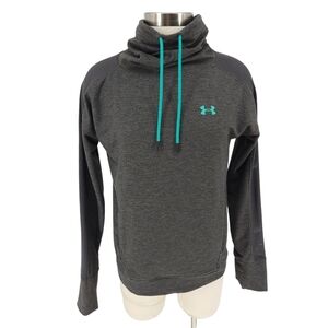 Under Armour Featherweight Sweatshirt Gray Long Sleeve Funnel Neck Hoodie Small